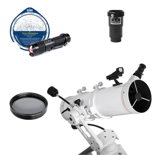 Explore Scientific FirstLight 130mm Newtonian - Ultimate Bundle Package - with Twilight I Mount & Bonus Accessories