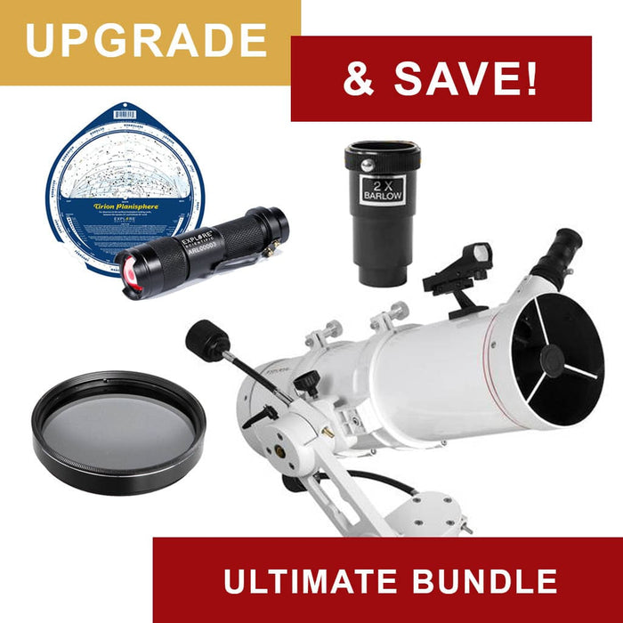 Explore Scientific FirstLight 130mm f/4.6 Newtonian Telescope with Twilight I Mount Ultimate Bundle