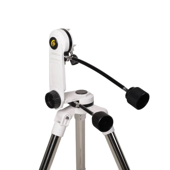 Explore Scientific FirstLight 80mm Refractor and Sidara Nano Alt-Az Mount - Sidara Nano Alt-Azimuth Mount Head with Slow-Motion Control Handle Close-Up