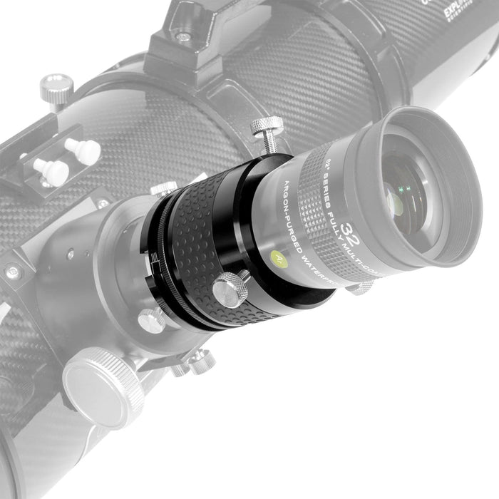 Explore Scientific HR Variable Coma Corrector 2-inch Body Attached to a Telescope