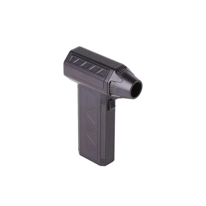 Explore Scientific Hand-Held Electric Air Duster - Compact Black Electric Air Duster with Pistol-Grip Handle, Upright Angled View