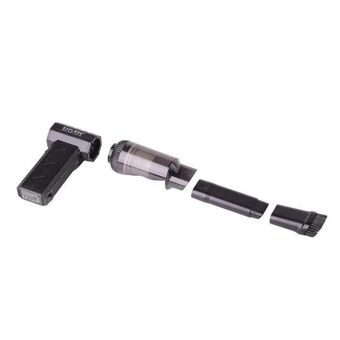 Explore Scientific Hand-Held Electric Air Duster - Electric Air Duster with Detachable Extension Tube Components Displayed Separately