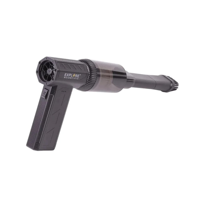 Explore Scientific Hand-Held Electric Air Duster - Handheld Electric Air Duster with Extended Nozzle, Angled Side View