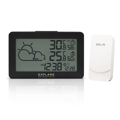 Explore Scientific Large Display Weather Station with Temperature and Humidity 