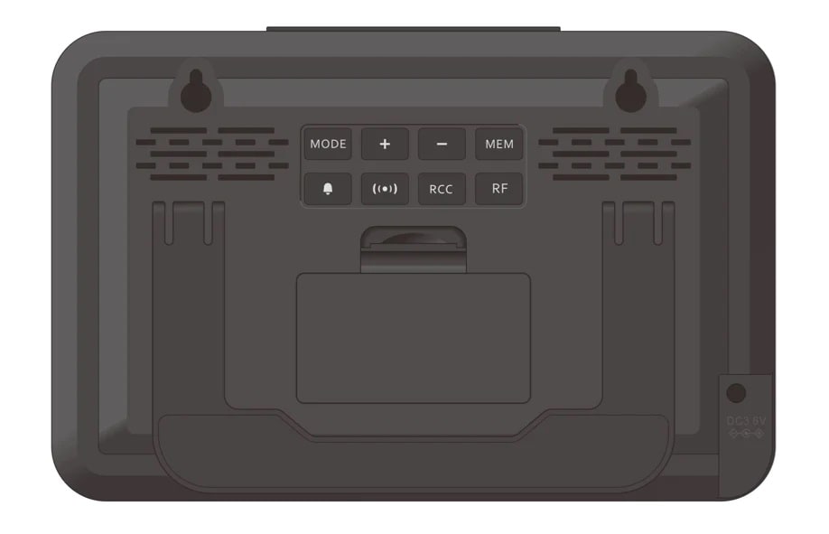Explore Scientific Large Display Weather Station with Temperature and Humidity Back Profile of the Body