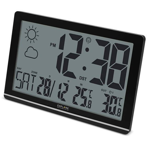 Explore Scientific Radio Controlled Wall Clock Body Side Profile Left