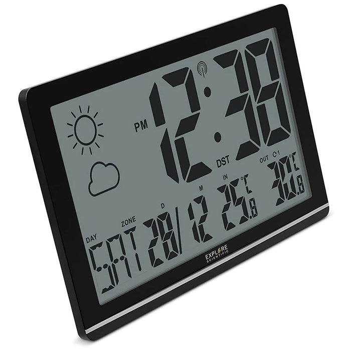 Explore Scientific Radio Controlled Wall Clock Body Side Profile Right