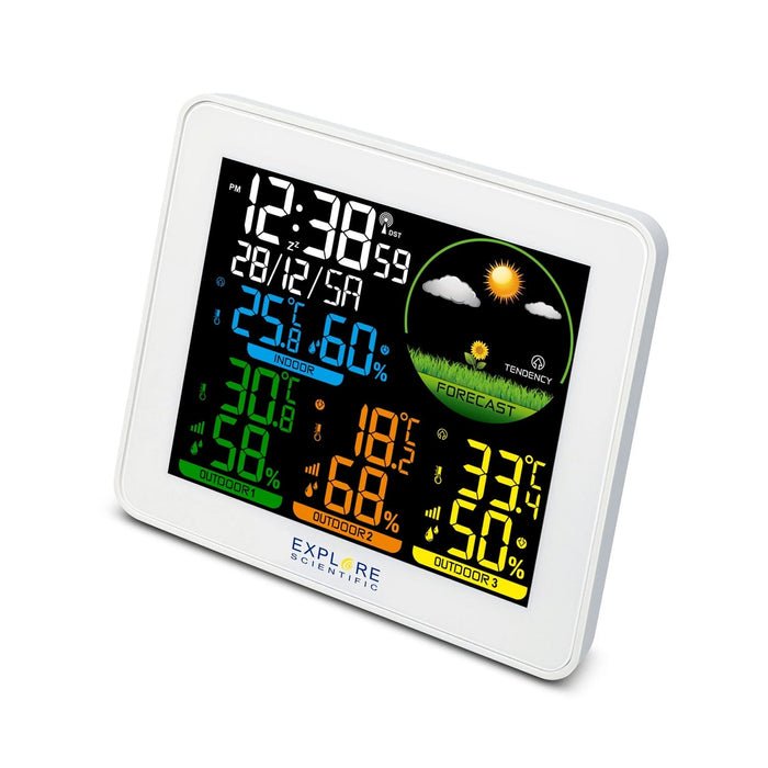 Explore Scientific Radio Weather Station with Multiple Sensors Side Profile Left