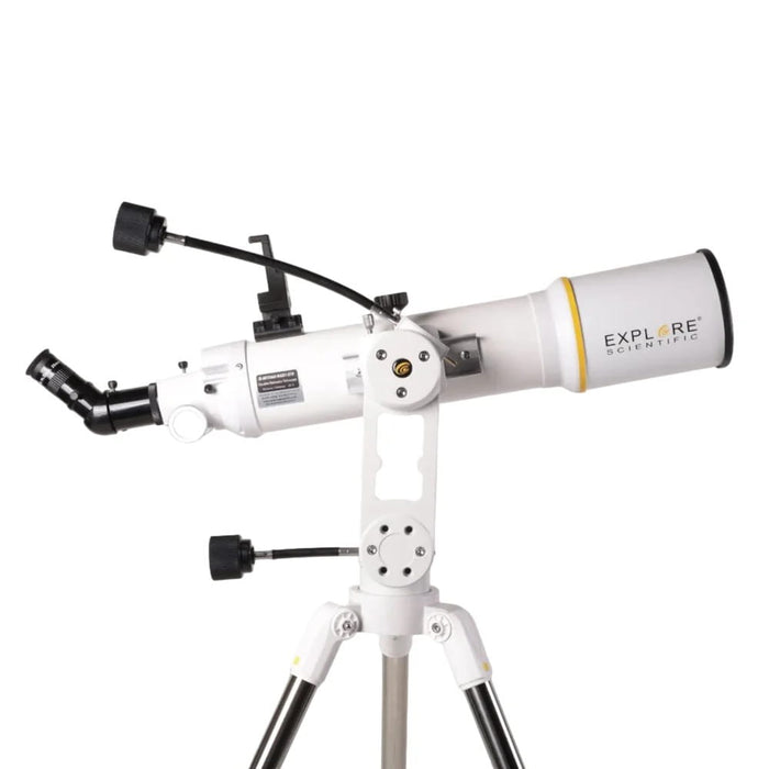 Explore Scientific Sidara Essential 102 Refractor Telescope with Alt-Az Mount & SkyAssist - Optical Tube and Mount Side View