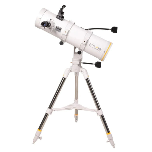 Explore Scientific Sidara Essential 130 Reflector Telescope with Alt-Az Mount & SkyAssist - Full Telescope and Tripod View