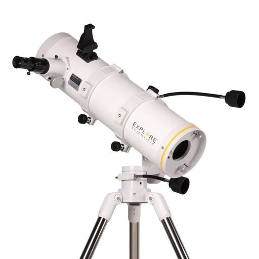 Explore Scientific Sidara Essential 130 Reflector Telescope with Alt-Az Mount & SkyAssist - Optical Tube and Mount Close-Up