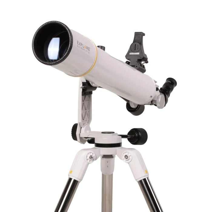 Explore Scientific Sidara Nano 90 Refractor Telescope with Alt-Az Mount & SkyAssist - Front Objective View