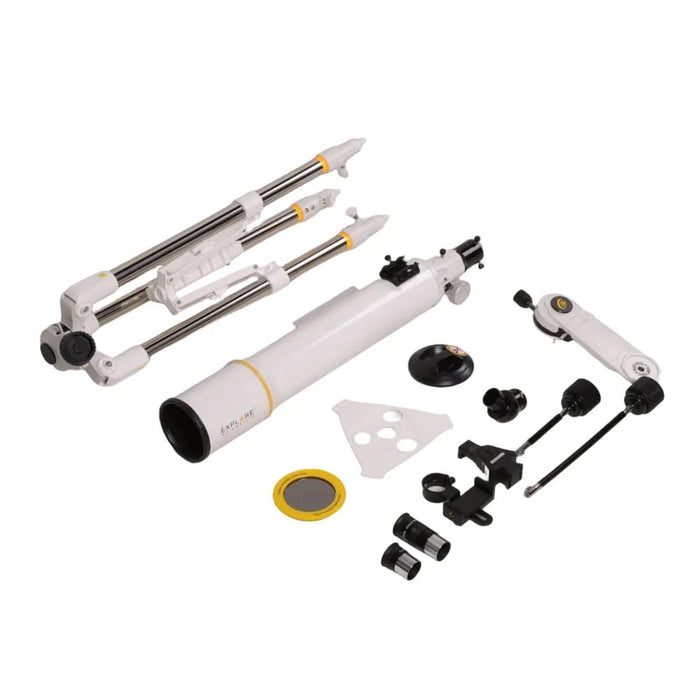 Explore Scientific Sidara Nano 90 Refractor Telescope with Alt-Az Mount & SkyAssist - Included Accessories and Components