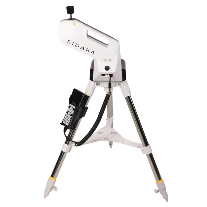 Explore Scientific Sidara Pro 127 Mak-Cassegrain Telescope with GoTo Mount & SkyAssist - GoTo Mount with Hand Controller Side View