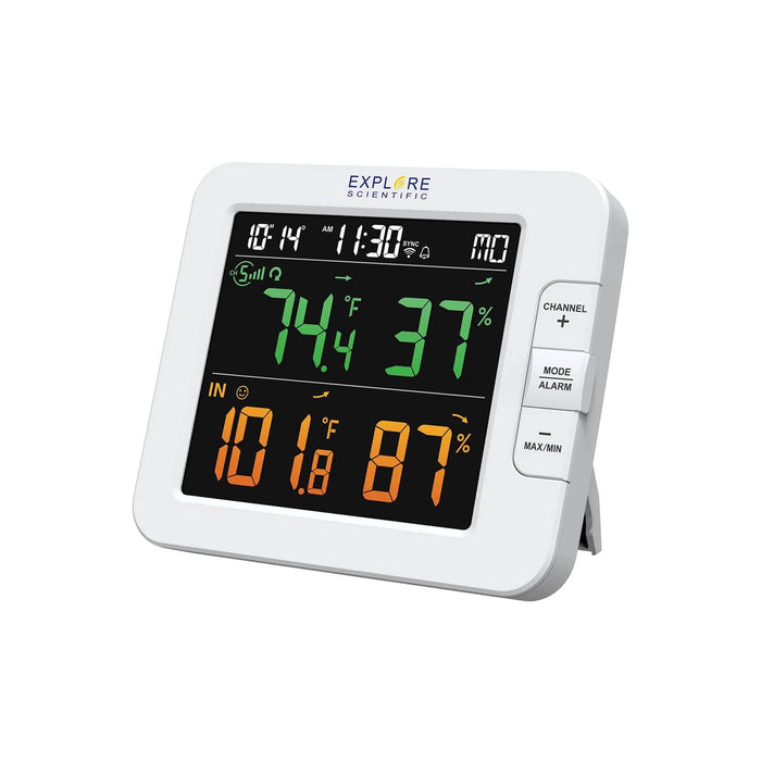 Explore Scientific Smart Multi-Channel Weather Station with Wireless Sensor Body Side Profile Right
