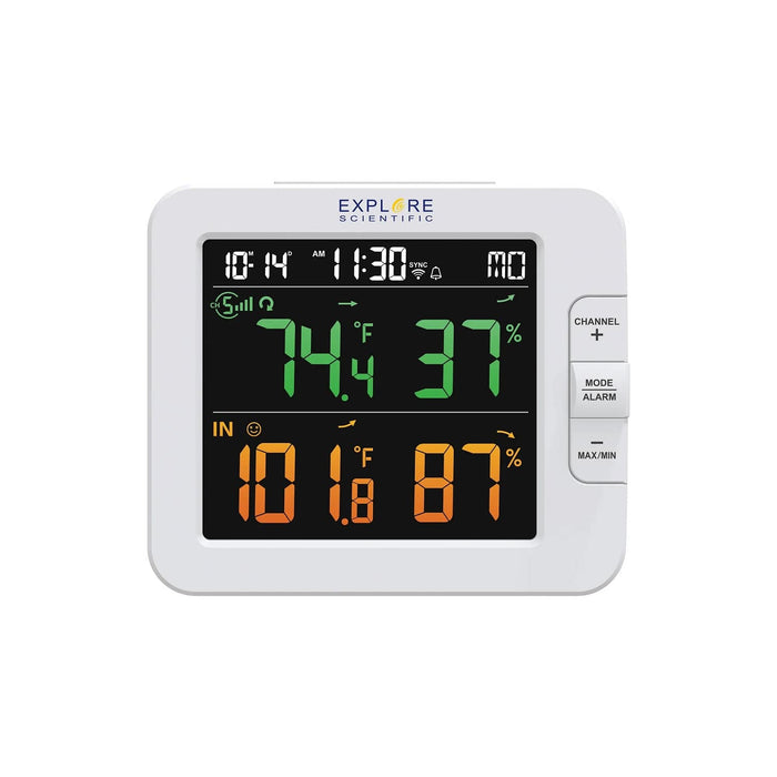 Explore Scientific Smart Multi-Channel Weather Station with Wireless Sensor LCD