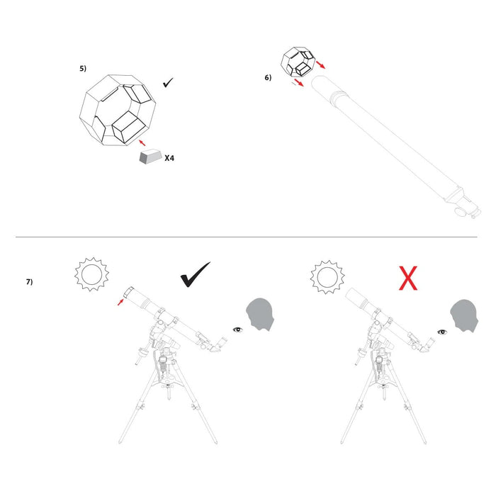 Explore Scientific Sun Catcher Variable Large Aperture Solar Filter Diagram2