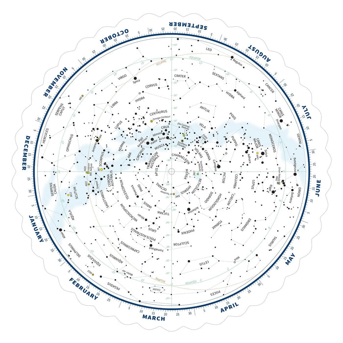 Explore Scientific Tirion Double-Sided Multi-Latitude Planisphere Inner North Part with Astro R-Lite