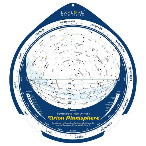 Explore Scientific Tirion Double-Sided Multi-Latitude Planisphere North Part