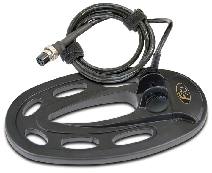 Fisher 10-inch (F70 and F75) Concentric Elliptical Coil Side Profile Left