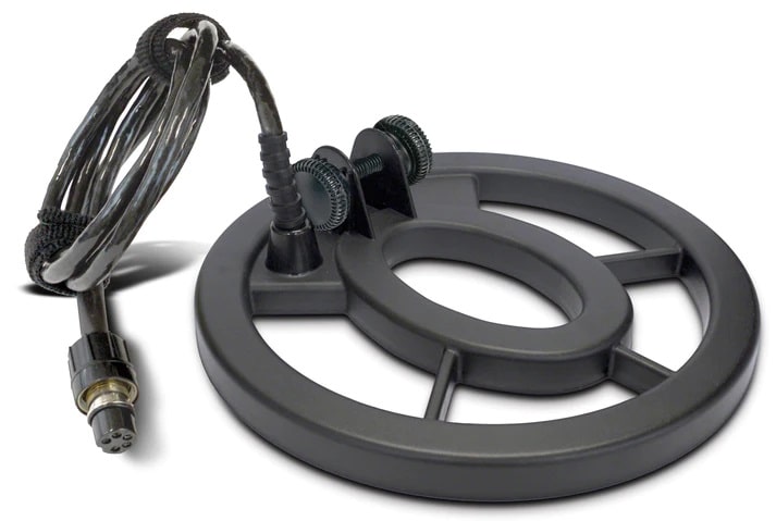 Fisher 7-Inch Black Round Metal Detector Search Coil Body with Screw Cable
