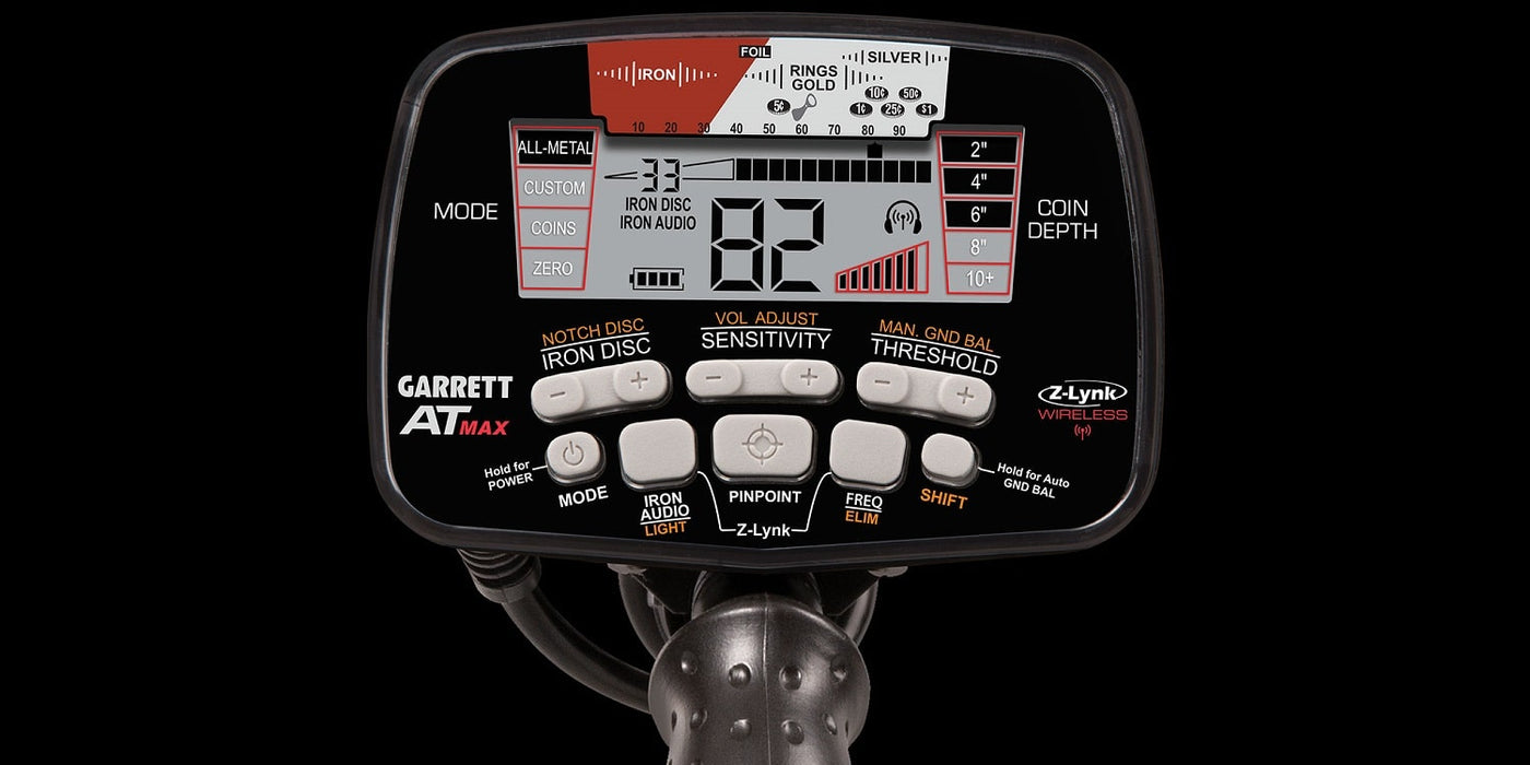 Garrett AT Max International with Z-Lynk Metal Detector Control Housing