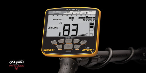 Garrett Ace Apex Metal Detector with Wireless Headphones Control Housing