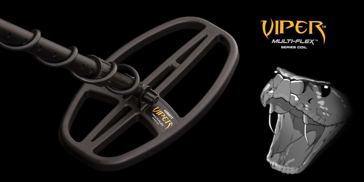 Garrett Ace Apex Metal Detector with Wireless Headphones DD Viper Searchcoil