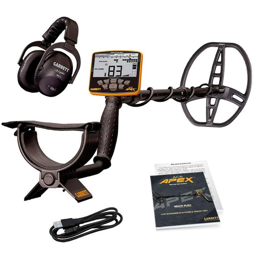 Garrett Ace Apex With Raider 8.5-Inchx11-Inch Coil and Wireless Headphones Included Accessories