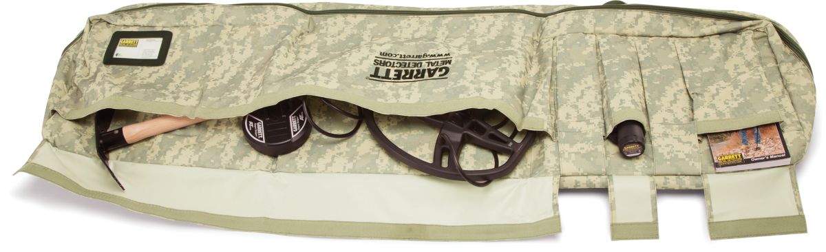 Garrett Universal Tactical Carry Case Metal Detector Bag in Camouflage Side Pouches