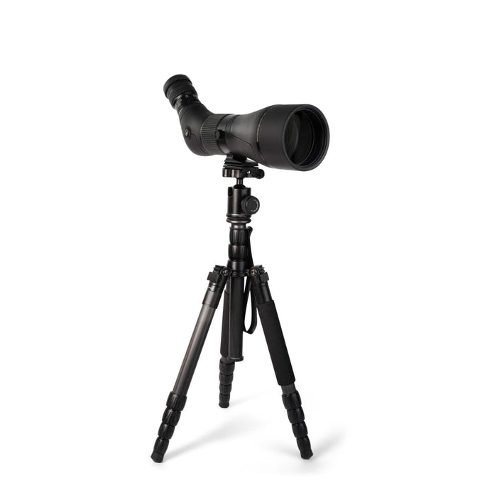 German Precision Optics Centuri 20-60x85mm Spotting Scope Mounted on Carbon Fiber Tripod