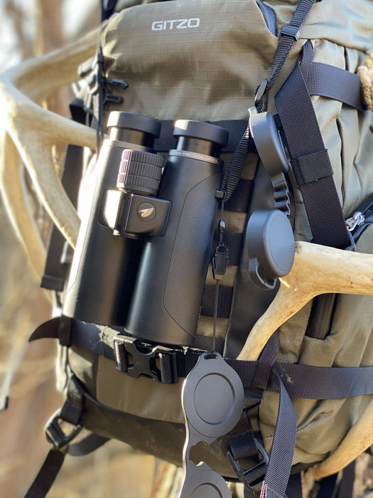 German Precision Optics GPO Passion HD 10x42mm Binoculars Body Attached To a Backpack