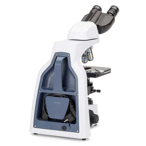 Globe Scientific Euromex iScope Binocular Microscope EWF 10x/22mm Eyepiece, Quintuple Nosepiece w/ Plan PLI - Model #EIS-1152-PLI - Body Back Profile