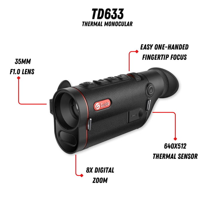 Guide TD633 2X 640x512 35mm Thermal Monocular - Features