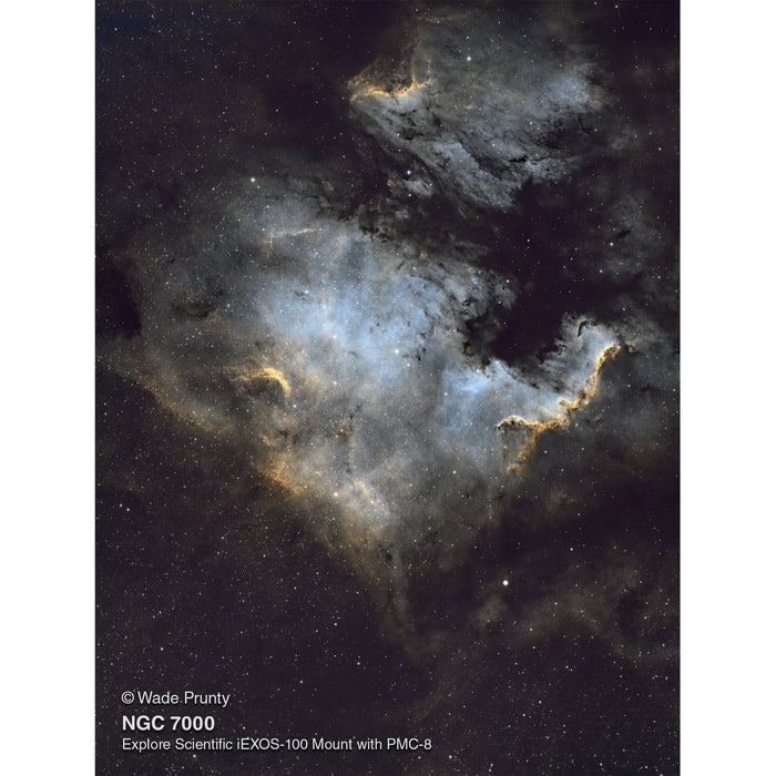 Image Captured Using Explore Scientific FirstLight 130mm f/4.6 Newtonian Telescope with iEXOS-100 PMC-Eight Equatorial Tracker System NGC 7000