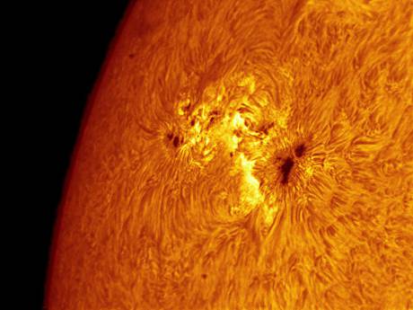 Image Captured Using Lunt 230mm Double Stack Solar Telescope with 34mm Blocking Filter