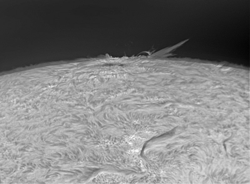 Image No.1 Captured Using DayStar Quantum Hydrogen Alpha 0.6A PE Solar Filter - .6QPE