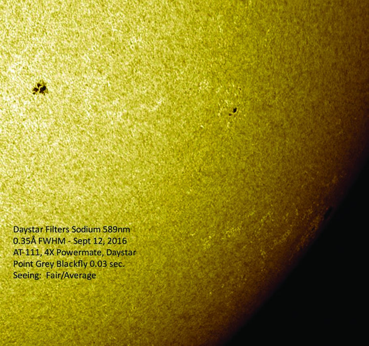 Image No.2 Captured Using DayStar QUARK Eyepiece Solar Filter Sodium D Line DSZSD