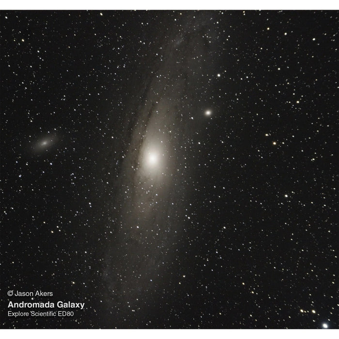 Image Taken Using the Explore Scientific ED80-FCD100 Series Air-Spaced Triplet Refractor Telescope with iEXOS-100-2 Solar Photography Starter Package - Astrophotography Jason Akers Andromada Galaxy
