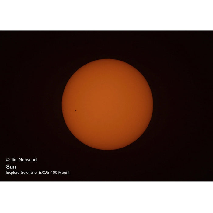 Image Taken Using the Explore Scientific ED80 Essential Series Air-Spaced Triplet Refractor Telescope iEXOS-100-2 PMC-Eight Equatorial Tracker System with WiFi and Bluetooth® Sun