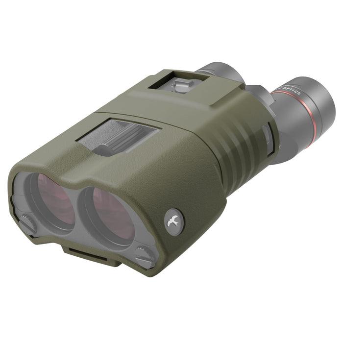 Kite Optics APC 42 ED Sage Green Silicon Binocular Jacket - K280833 - Angled Front View Showing Objective Lenses