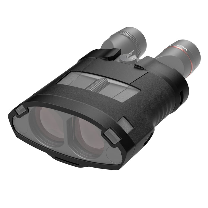 Kite Optics APC 50 Full Black Silicon Binocular Jacket - K280086 - Angled Front View Showing Objective Lenses