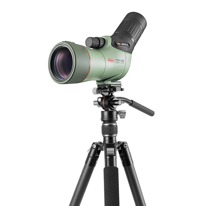 Close-up of Kowa Optics TSN-55A Prominar 55mm_Angled Spotting Scope with Vesta Go Tripod