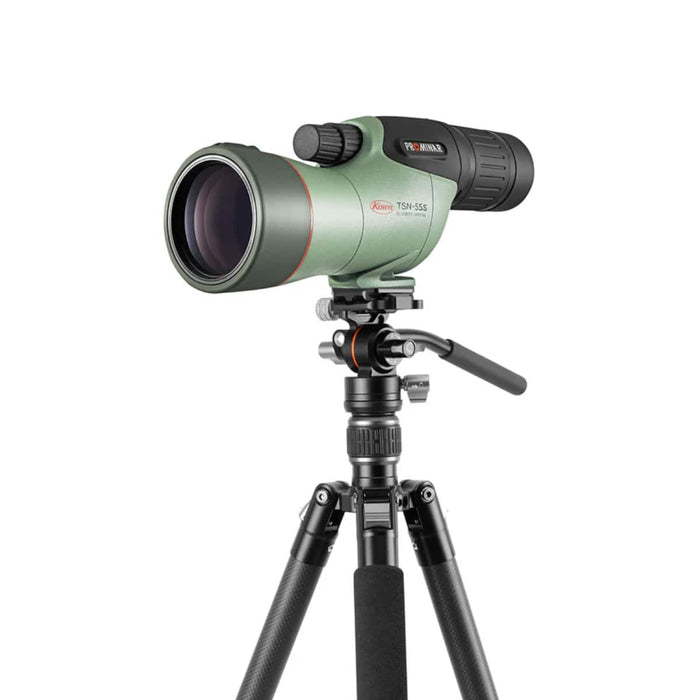 Close Up of Kowa Optics TSN-55S Prominar 55mm_Angled Spotting Scope with Vesta Go Tripod