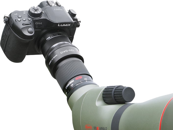 Kowa TSN-DA10 Digiscoping Adapter for TSN-99/88/66 Attached to Camera and Telescope Body