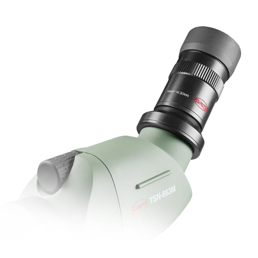 Kowa TSN-EX16S 1.6X Eyepiece Extender Attached to TSA-660M/600/82SV Series