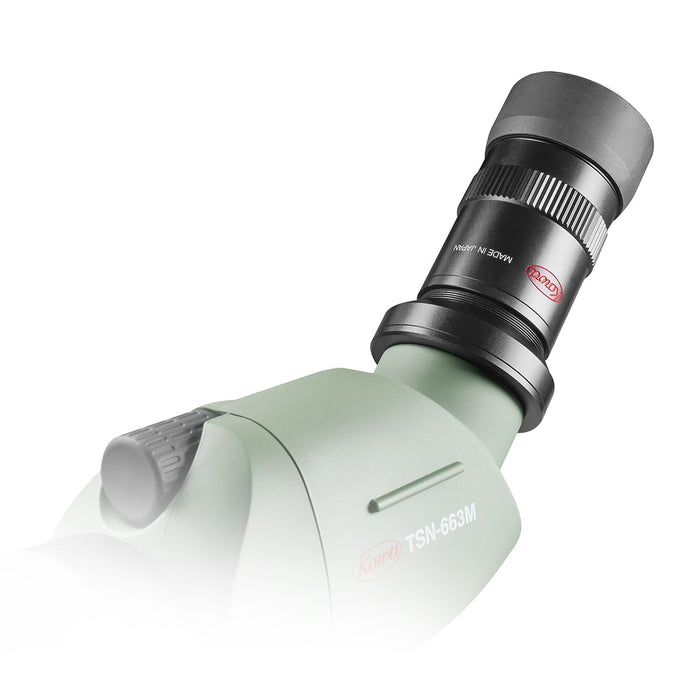 Kowa TSN-EX16S 1.6X Eyepiece Extender Attached to TSA-660M/600/82SV Series
