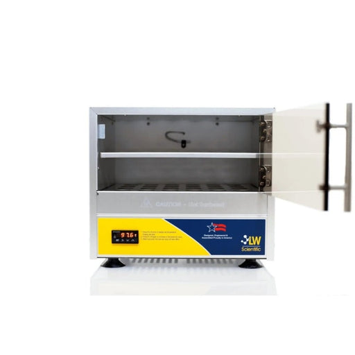 LW Scientific 10 Liter Benchtop Lab Incubators with PID Control - Glass Door Open