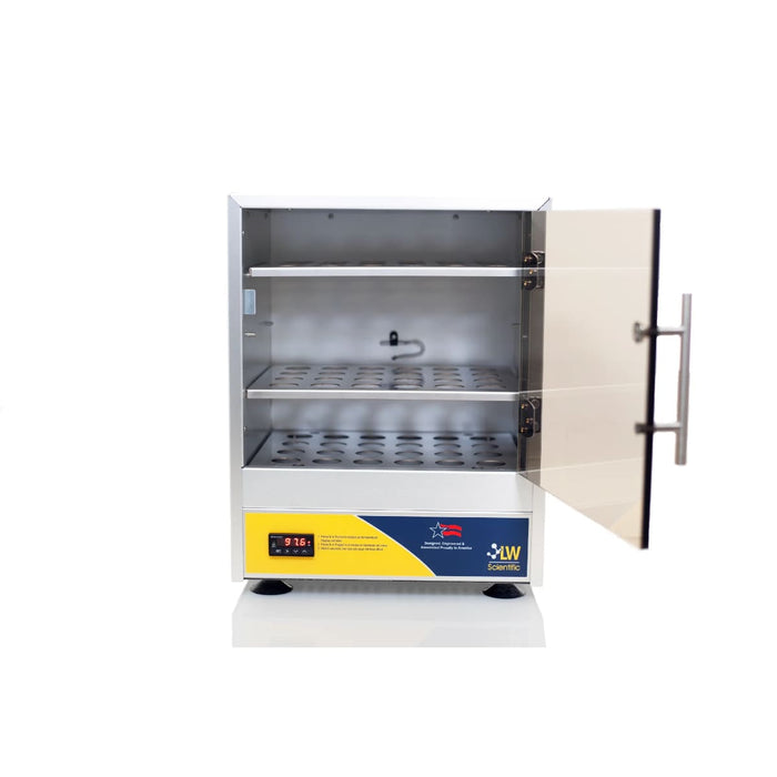 LW Scientific 20 Liter Benchtop Lab Incubators with PID Control - Glass Door Open