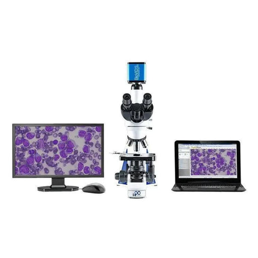LW Scientific BioVID 1080+ Microscope Camera Attached to i4 Microscope with Monitor and Laptop